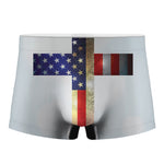 American Christian Cross Flag Print Men's Boxer Briefs