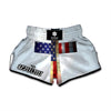 American Christian Cross Flag Print Muay Thai Boxing Shorts
