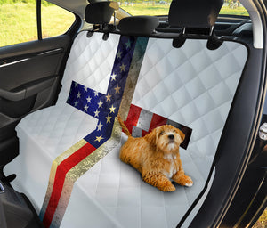 American Christian Cross Flag Print Pet Car Back Seat Cover