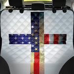 American Christian Cross Flag Print Pet Car Back Seat Cover