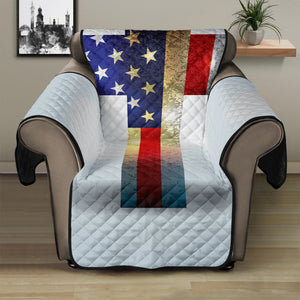 American Christian Cross Flag Print Recliner Protector