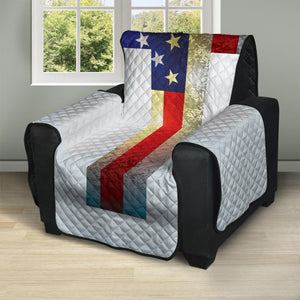 American Christian Cross Flag Print Recliner Protector