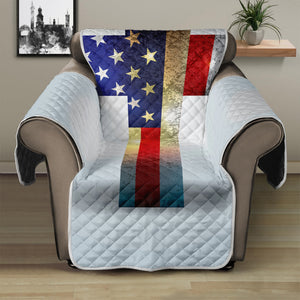 American Christian Cross Flag Print Recliner Protector