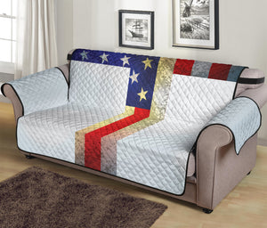 American Christian Cross Flag Print Sofa Protector