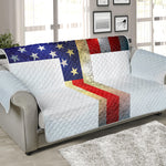 American Christian Cross Flag Print Sofa Protector