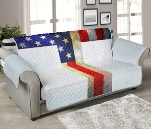 American Christian Cross Flag Print Sofa Protector