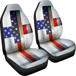 American Christian Cross Flag Print Universal Fit Car Seat Covers