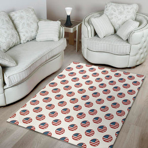 American Circle Flag Pattern Print Area Rug