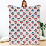 American Circle Flag Pattern Print Blanket