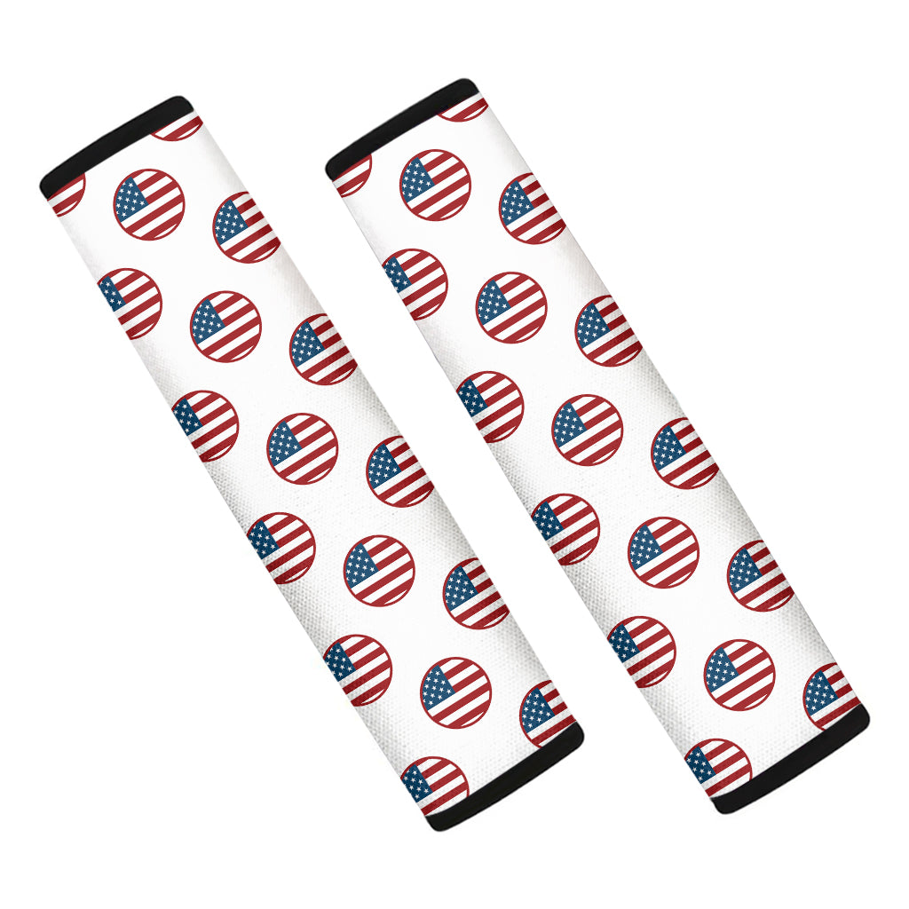 American Circle Flag Pattern Print Car Seat Belt Covers