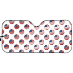 American Circle Flag Pattern Print Car Sun Shade