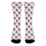 American Circle Flag Pattern Print Crew Socks