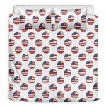 American Circle Flag Pattern Print Duvet Cover Bedding Set