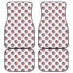 American Circle Flag Pattern Print Front and Back Car Floor Mats