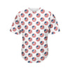 American Circle Flag Pattern Print Men's Baseball Jersey