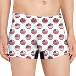 American Circle Flag Pattern Print Men's Boxer Briefs