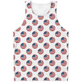 American Circle Flag Pattern Print Men's Tank Top