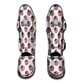 American Circle Flag Pattern Print Muay Thai Shin Guards