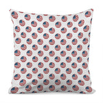 American Circle Flag Pattern Print Pillow Cover