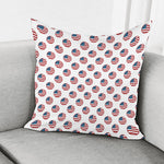 American Circle Flag Pattern Print Pillow Cover