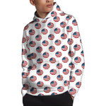 American Circle Flag Pattern Print Pullover Hoodie