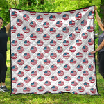 American Circle Flag Pattern Print Quilt