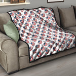 American Circle Flag Pattern Print Quilt