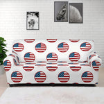 American Circle Flag Pattern Print Sofa Cover