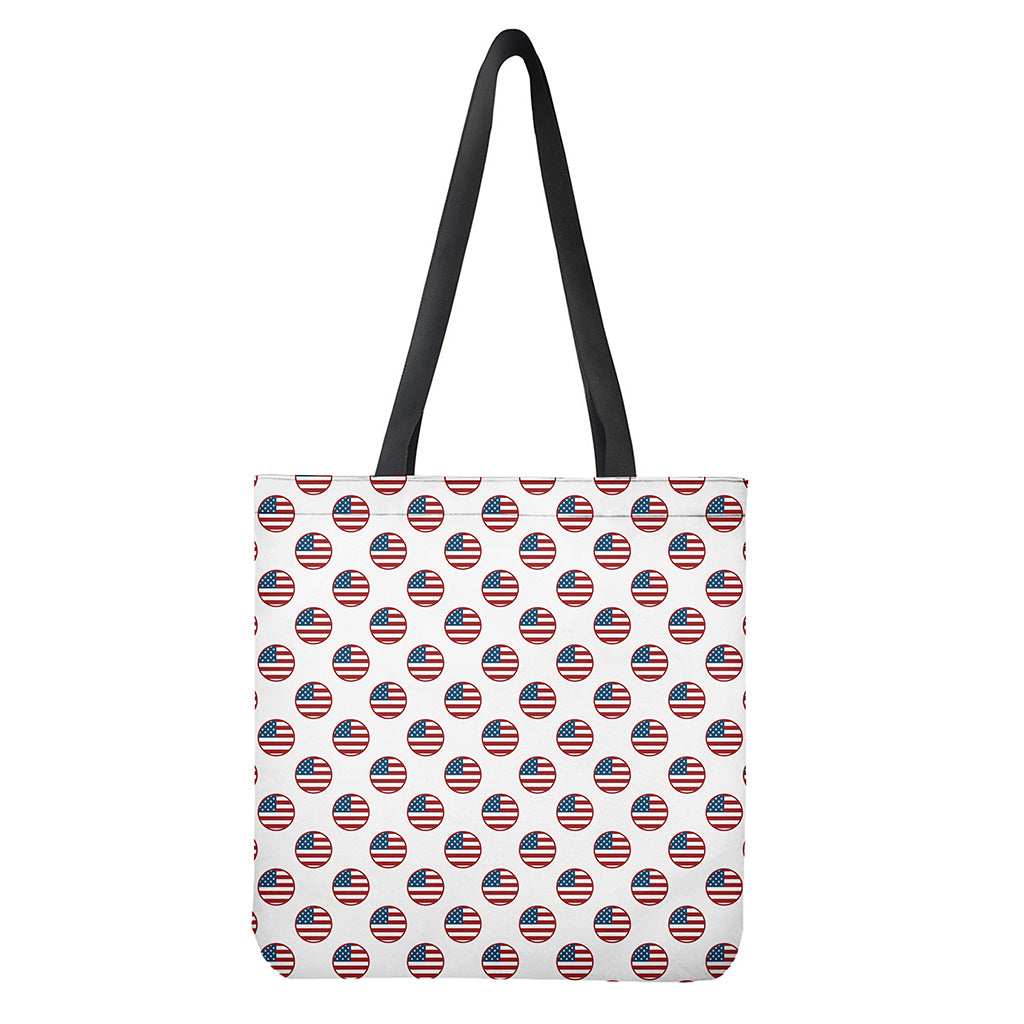 American Circle Flag Pattern Print Tote Bag