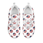 American Circle Flag Pattern Print White Sneakers