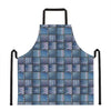 American Denim Patchwork Pattern Print Apron