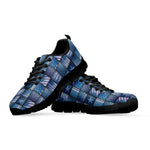 American Denim Patchwork Pattern Print Black Sneakers