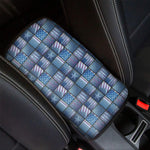 American Denim Patchwork Pattern Print Car Center Console Cover