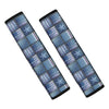 American Denim Patchwork Pattern Print Car Seat Belt Covers