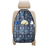 American Denim Patchwork Pattern Print Car Seat Organizers