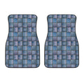 American Denim Patchwork Pattern Print Front Car Floor Mats