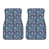 American Denim Patchwork Pattern Print Front Car Floor Mats