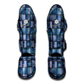 American Denim Patchwork Pattern Print Muay Thai Shin Guards