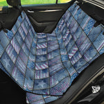 American Denim Patchwork Pattern Print Pet Car Back Seat Cover