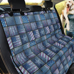 American Denim Patchwork Pattern Print Pet Car Back Seat Cover