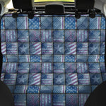 American Denim Patchwork Pattern Print Pet Car Back Seat Cover