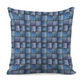 American Denim Patchwork Pattern Print Pillow Cover