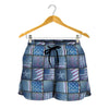 American Denim Patchwork Pattern Print Women's Shorts