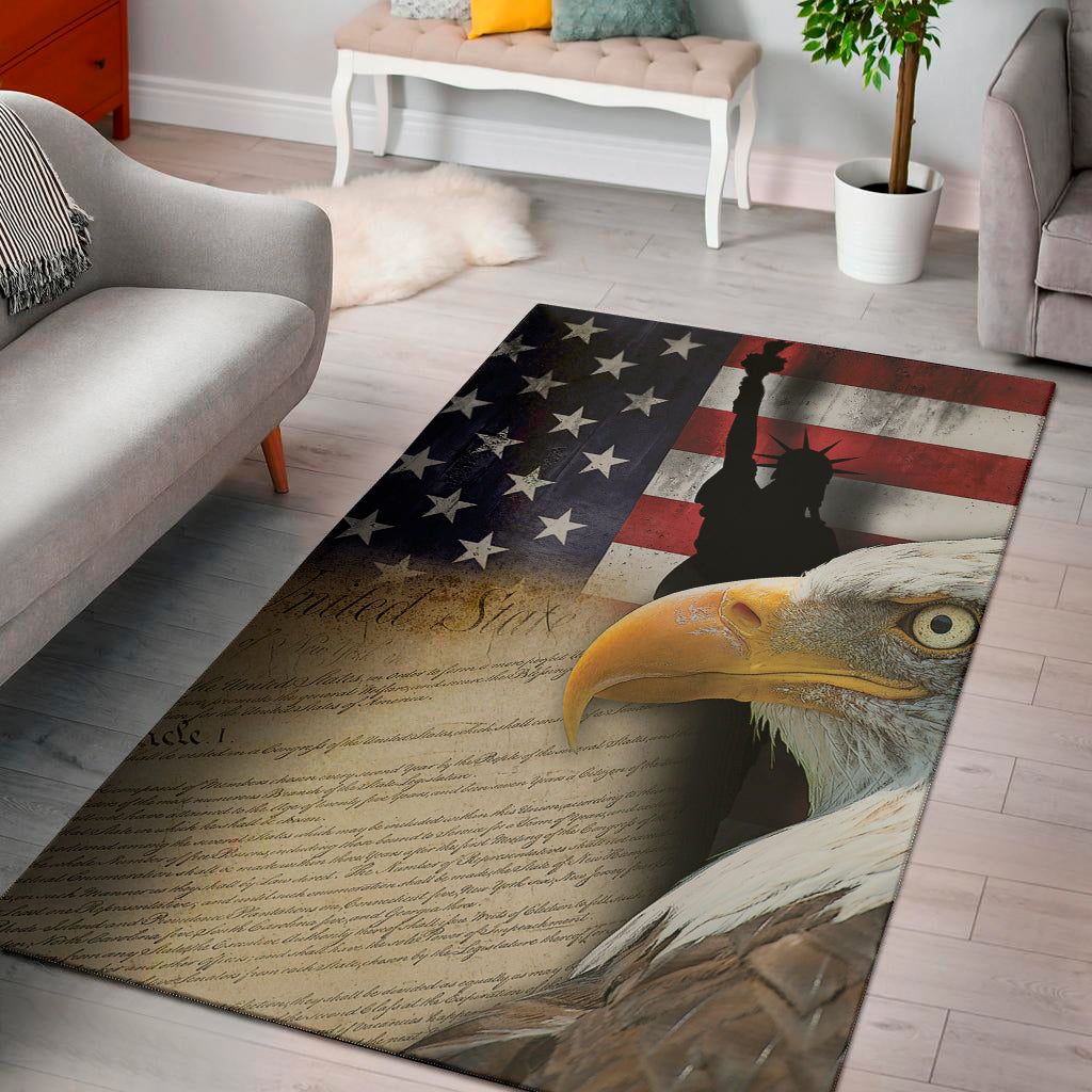 American Dream Of Liberty Print Area Rug