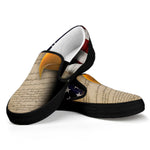 American Dream Of Liberty Print Black Slip On Shoes