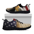 American Dream Of Liberty Print Black Running Shoes
