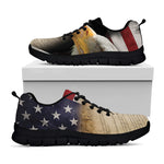 American Dream Of Liberty Print Black Sneakers