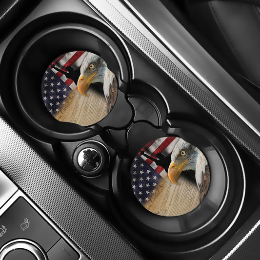 American Dream Of Liberty Print Car Coasters
