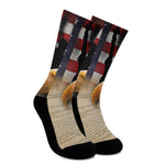 American Dream Of Liberty Print Crew Socks