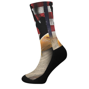 American Dream Of Liberty Print Crew Socks